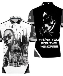 Pop Smoke 2021 Rose Church White Black Rap Hip Hop 3D Polo Shirt