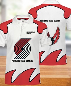 Portland Trail Blazers Button Up Polo Shirt
