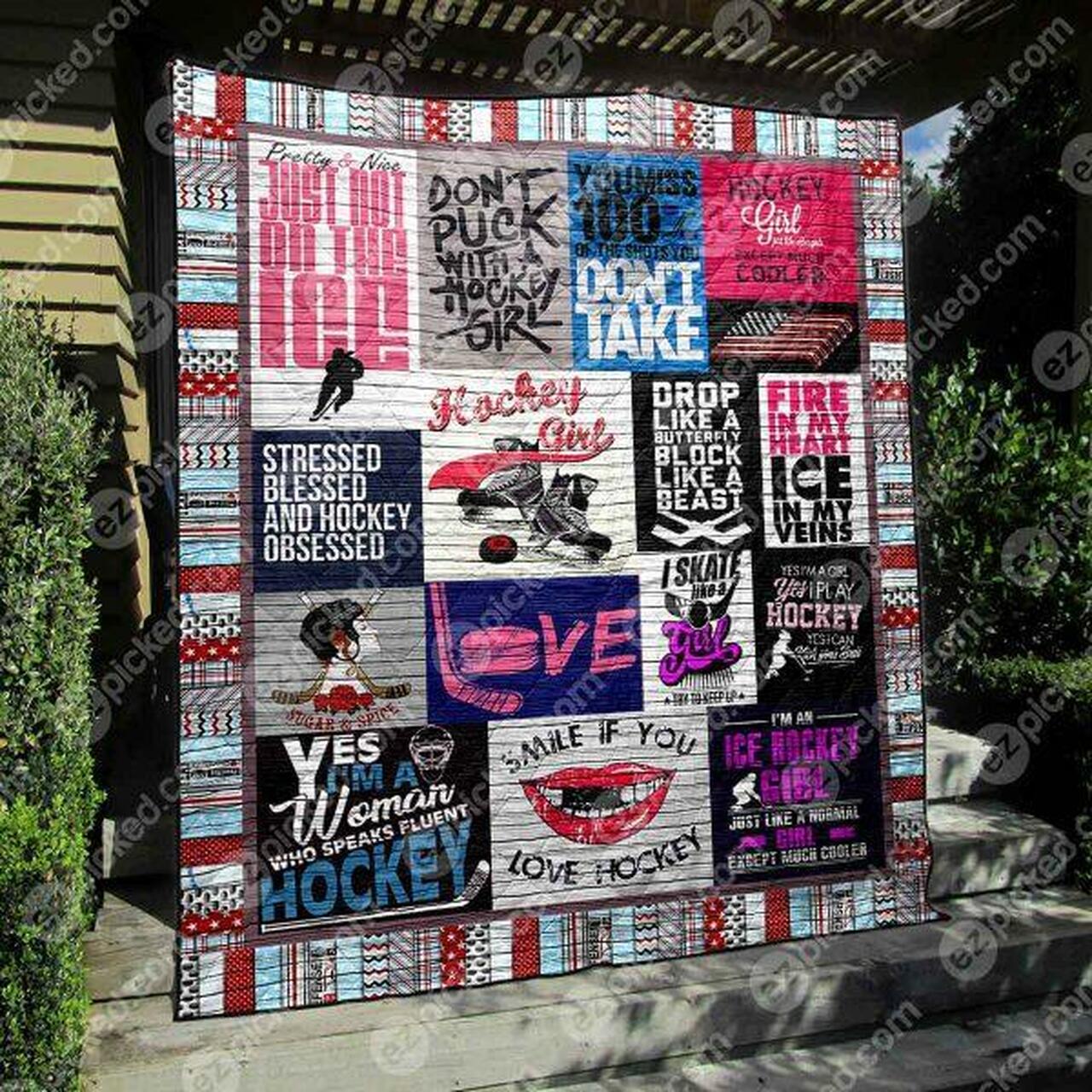 Pretty And Nice Just Not On The Ice Quilt Bedding Set Blanket Bedroom Decor, Gifts for Family