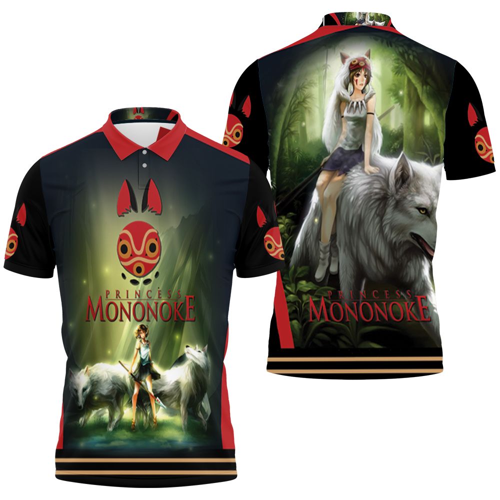 Princess Mononoke Moro-No-Kimi Mother Of Wolf Fighting Gift For Mononoke Hime Fans Polo Shirt