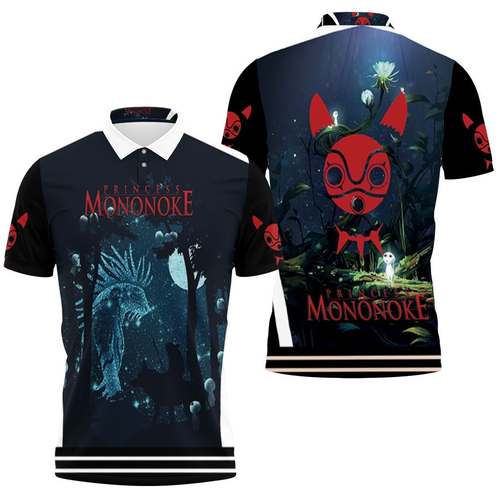 Princess Mononoke San And The Shinigami God At Night Gift For Mononoke Hime Fans Polo Shirt