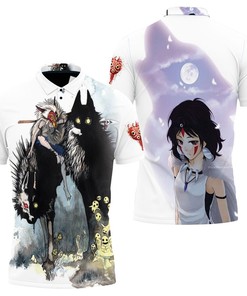 Princess Mononoke The Shadow Killer San And Wolf Polo Shirt