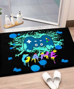 Printed Gaming Rugs for Boys and Teens: Gamepad Controller Carpets for Bedrooms and Living Rooms