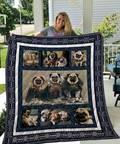Pug Iflu Personalized Quilt Bedding Set Blanket Great for Bedroom Decor and Family Gifts