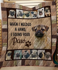 Pug Paw Quilt Bedding Set Bedroom Decor, Gifts for Family