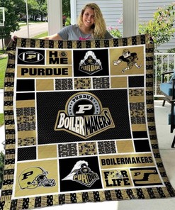 Purdue Boilermakers Personalized Quilt Blanket Bedding Set for Home Decor and Picnic, Gifts for Family