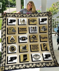 Purdue Boilermakers Personalized Quilted Bedding Set Blanket for Home Decoration and Family Gifts