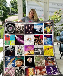 Queen Albums Cover Personalized Quilt Bedding Set, Perfect for Bedroom Decor and Family Gifts