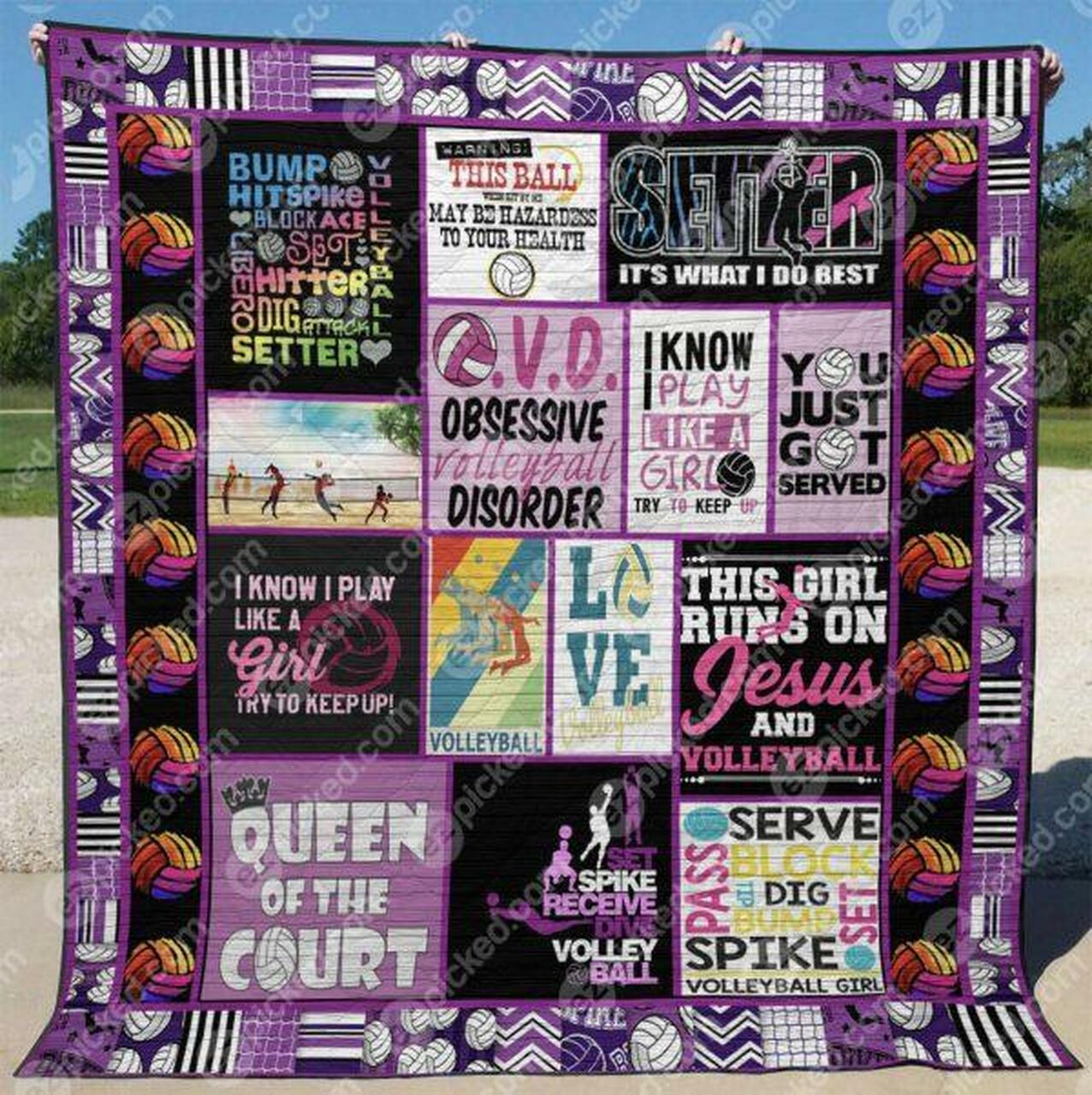 Queen Of The Court Quilt Blanket Bedding Set Personalized for Home Decoration and Gifts