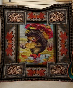 Quilt Bedding Set Blanket with Hedgehog Pattern - Great for Gifts for Fans