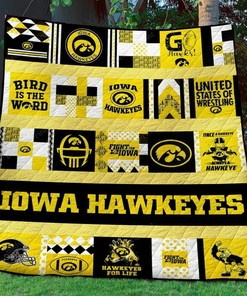 Quilt Blanket Bedding Set featuring Iowa Hawkeyes Design, Perfect for Home Decoration and Gifts