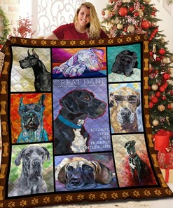 Quilt Blanket Bedding Set with Great Dane Pattern - Perfect for Picnics