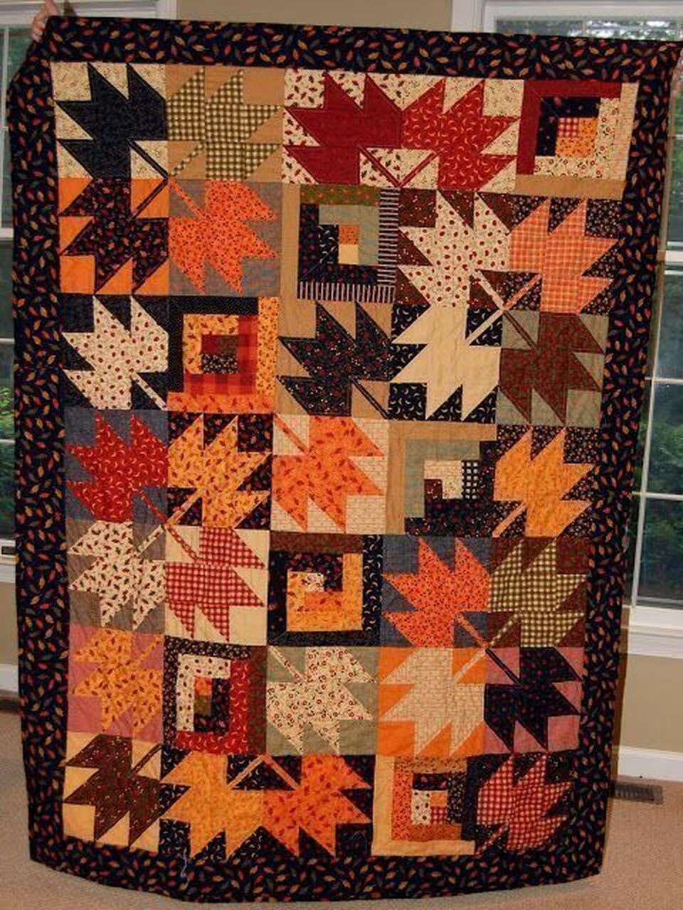 Quilt Blanket Bedding Set with Maple Leaf Pattern - Perfect for Bedroom Decor