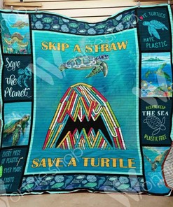 Quilt Blanket Bedding Set with Sea Turtle Pattern - Suitable for Home Decoration