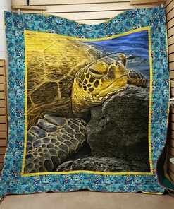 Quilt Blanket Bedding Set with Turtle Act Pattern - Suitable for Home Decoration