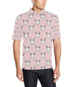Rabbit Pattern Print Design Rb02 Men Polo Shirt