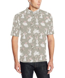 Rabbit Pattern Print Design Rb03 Men Polo Shirt