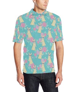 Rabbit Pattern Print Design Rb05 Men Polo Shirt