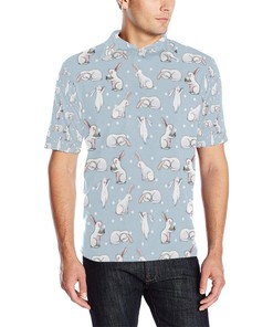 Rabbit Pattern Print Design Rb06 Men Polo Shirt