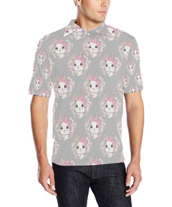 Rabbit Pattern Print Design Rb07 Men Polo Shirt