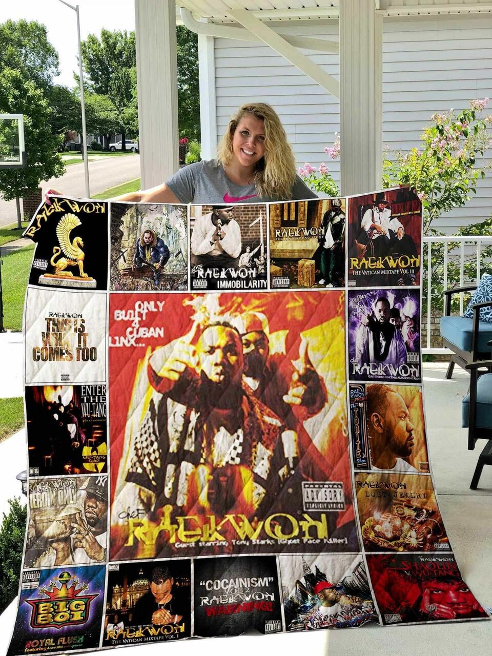 Raekwon Blanket Personalized Quilt Bedding Set with Name or Quote