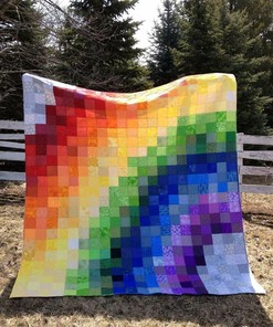 Rainbow Quilt Bedding Set Bedroom Decor, Gifts for Family