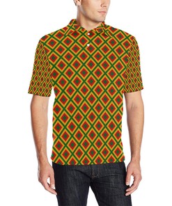 Rasta Reggae Color Cross Men Polo Shirt