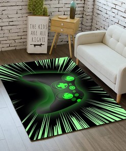 Red Gamer Area Rugs for Boys Bedrooms - Gaming Carpets for Game Style Home Decor
