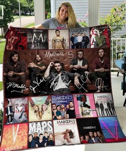 Red Maroon 5 Quilt Blanket Bedding Set Great for Bedroom Decor and Family Gifts