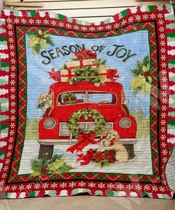 Red Truck Christmas Quilt Bedding Set - Personalized Bedroom Decor for Home Decoration and Gifts for Family
