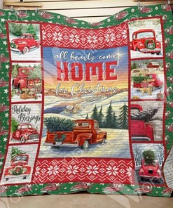 Red Truck Quilt Bedding Set Bedroom Decor, Gifts for Family