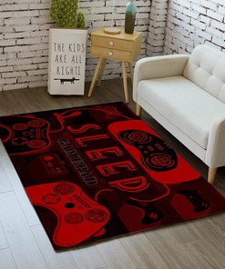 Red and Black Gamepad Area Rugs - Perfect Gaming Floor Mats. Add Style to Your Home Decor