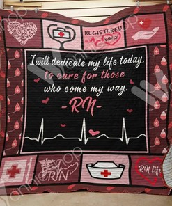 Registered Nurse RN Personalized Quilted Bedding Set Blanket for Home Decoration and Family Gifts