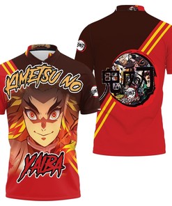 Rengoku Kyojuro Kimetsu No Yaiba Polo Shirt