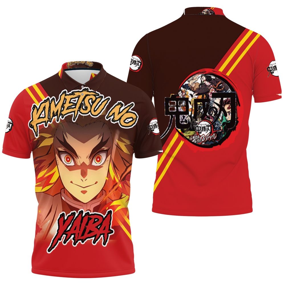 Rengoku Kyojuro Kimetsu No Yaiba Polo Shirt