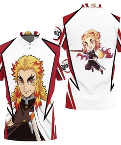 Rengoku kyojuro anime kimetsu no yaiba Polo shirt