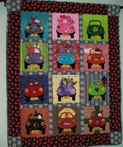 Retro Car Quilt Bedding Set Bedroom Decor, Gifts for Family