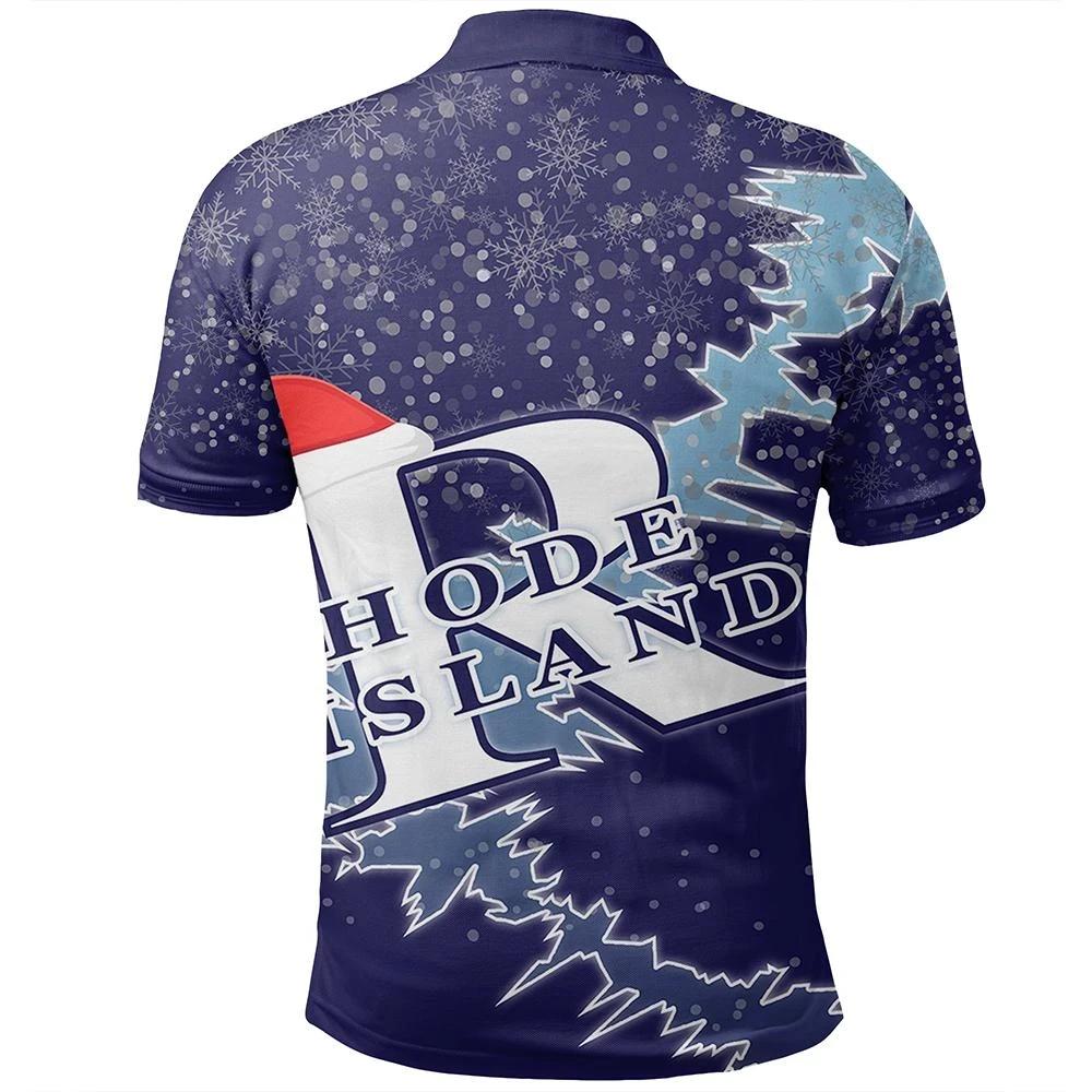 Rhode Island Christmas Coat Of Arms Polo Shirt X Style - Image 2