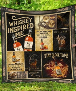 Rich & Rare Whiskey Inspired Me Gift Idea Quilt Bedding Set Bedroom Decor, Gifts for Family