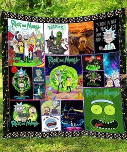 Rick And Morty Customized Quilt Bedding Set for Bedroom Decor and Gifts for Family