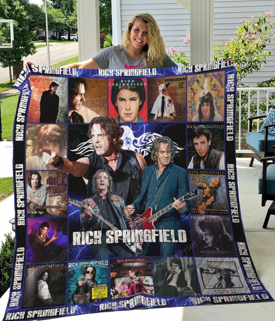 Rick Springfield Quilt Bedding Set Blanket For Birthday Christmas Rick Springfield