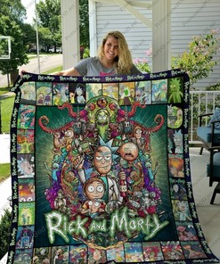 Rick and Morty Customizable Quilt Blanket Bedding Set for Fans & Family Gifts