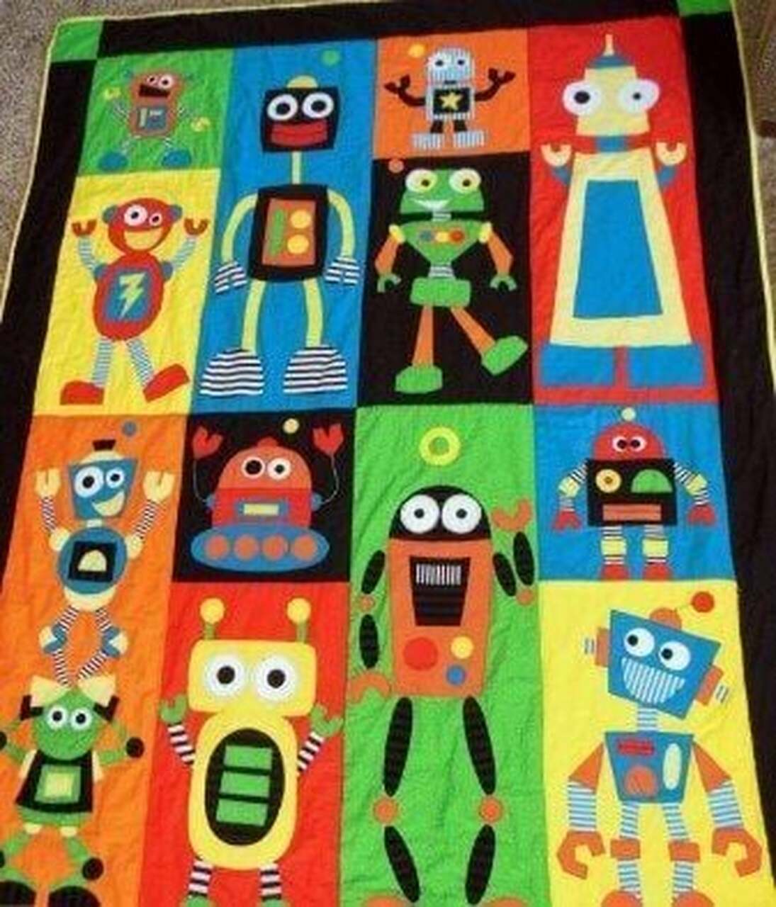 Robots Quilt Bedding Set Bedroom Decor, Gifts for Family