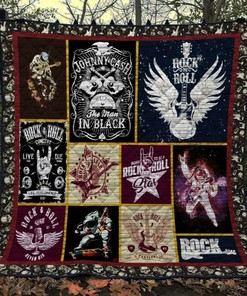 Rock Quilt Bedding Set Blanket - Ideal for Rock Music Fans and Family Gifts