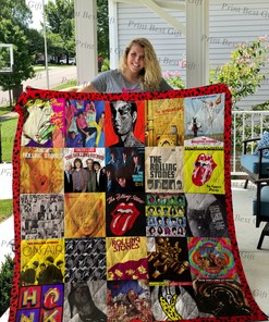 Rolling Stones Albums Cover Poster Quilt Bedding Set for Fans and Family Decoration