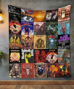 Ronnie James Dio Album Covers Quilt Bedding Set Blanket Bedroom Decor, Gifts for Family