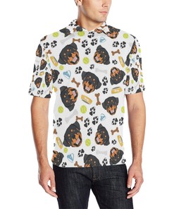 Rottweiler Pattern Print Design Men Polo Shirt 3D Polo Shirt A1