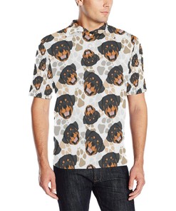 Rottweiler Pattern Print Design Men Polo Shirt 3D Polo Shirt A4