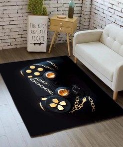 Rugs for Teen Boys Gamer Area Carpet - 3D Printed Controller Gamepad Mat for Dining and Living Room Decor