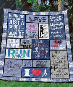 Run With Your Heart Personalized Quilt Bedding Set Blanket for Home Decoration and Family Gifts